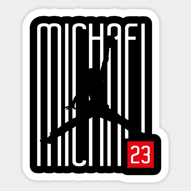 Jordan Basketball His Airness Chicago 23 Mj Sticker by TEEWEB